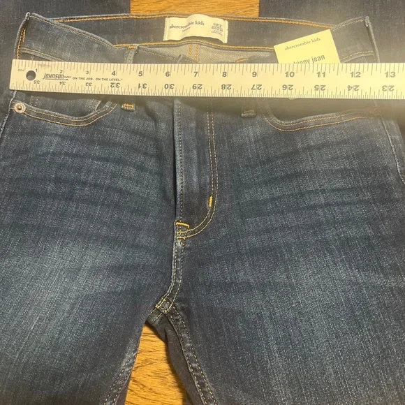 Abercrombie & Fitch Jeans Size 11/12 Regular Kids  High Rise Skinny Blue New - Picture 6 of 15